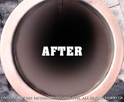 WOOD STOVE CLEANING 11 MetroChimneyPDX pipe after cleaning MetroChimneyPDX